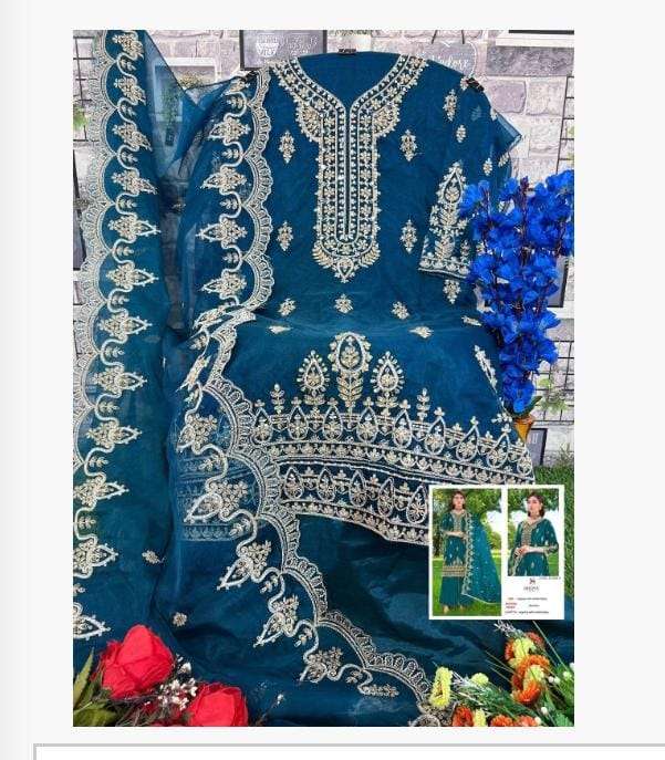 rasbari by gulkayra designer 7626 colors embroidered chinon readymade salwar kameez wholesale price surat