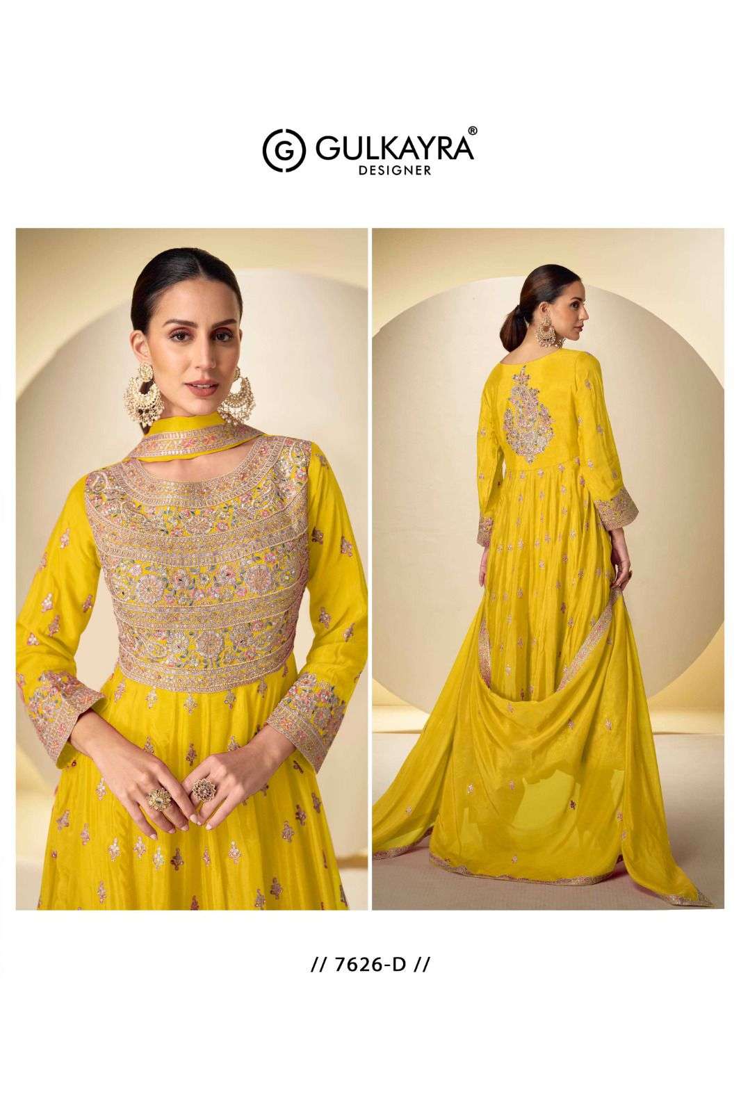 rasbari by gulkayra designer 7626 colors embroidered chinon readymade salwar kameez wholesale price surat