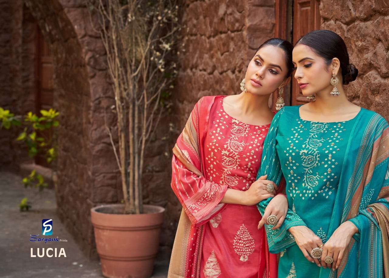 sargam prints lucia 2618 colour series exclusive purebemberg muslin digital prints hand work unstich salwar kameez catalogue surat
