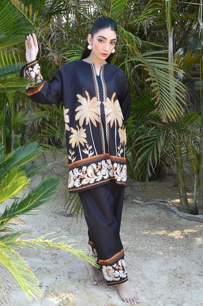 turkish cord set by zahra glamour imported satin 3d floral printed collection wholesale price surat