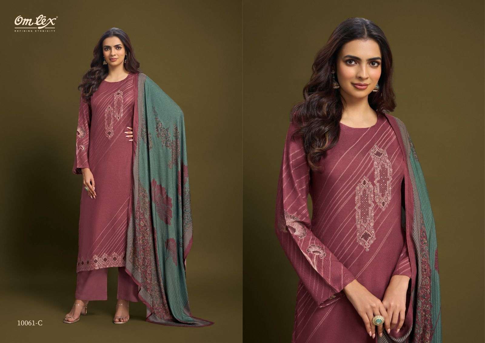 alessia by omtex 10061 colors exclusvie designer pashmina salwar kameez wholesale price surat