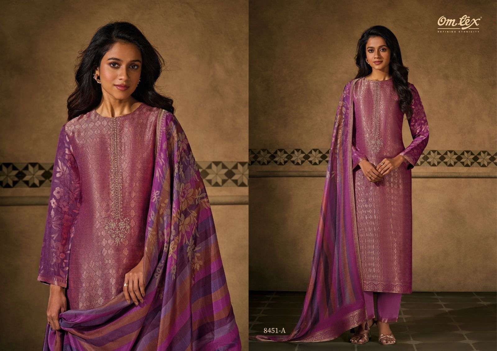 baarish by omtex 8451 colors fancy embroidered jacquard salwar kameez wholesale price surat