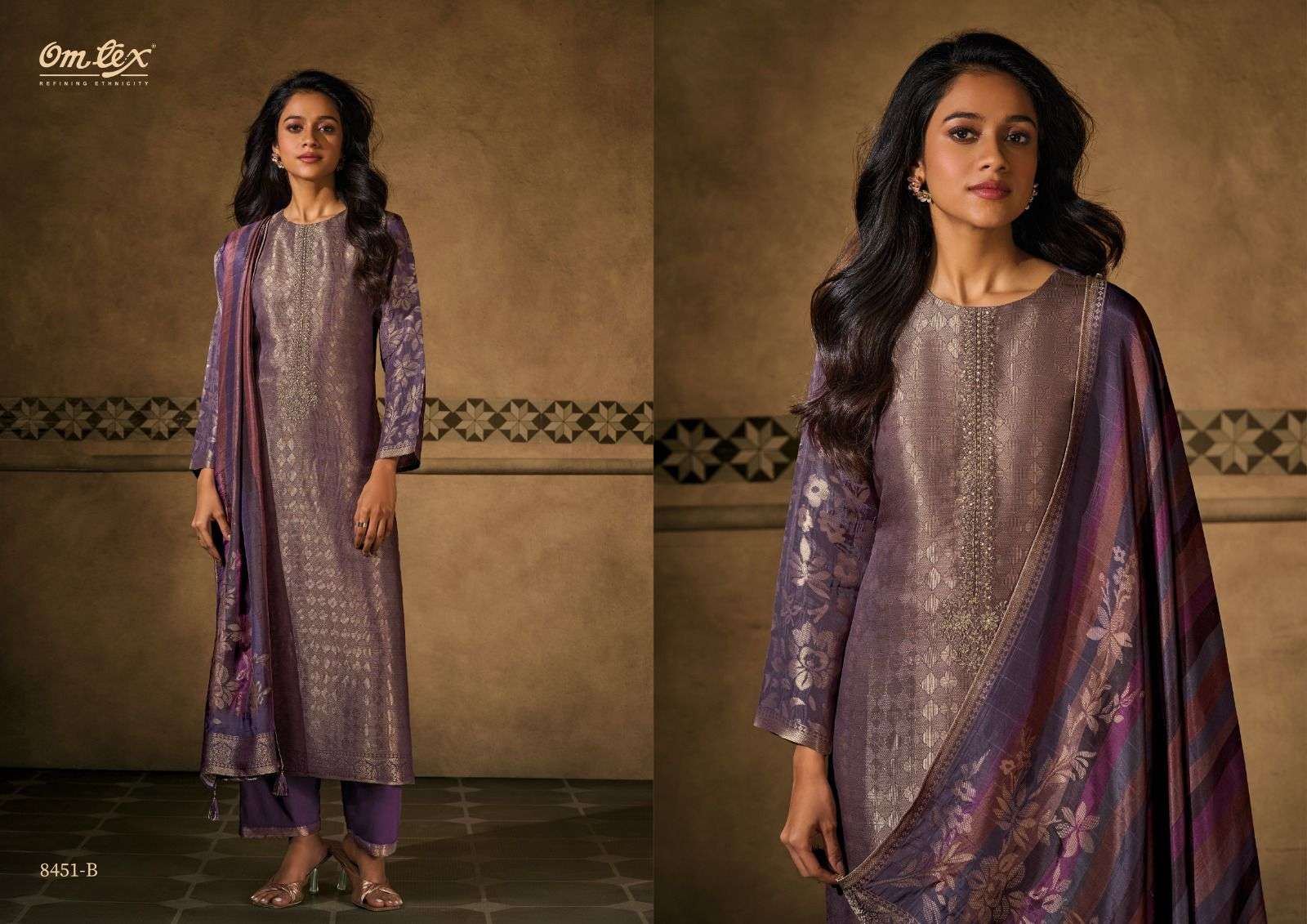 baarish by omtex 8451 colors fancy embroidered jacquard salwar kameez wholesale price surat