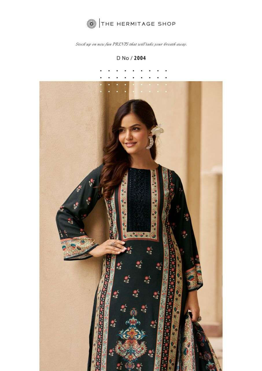 bagh vol-5 by hermitage fancy embroidered viscose lawn salwar kameez wholesale price surat