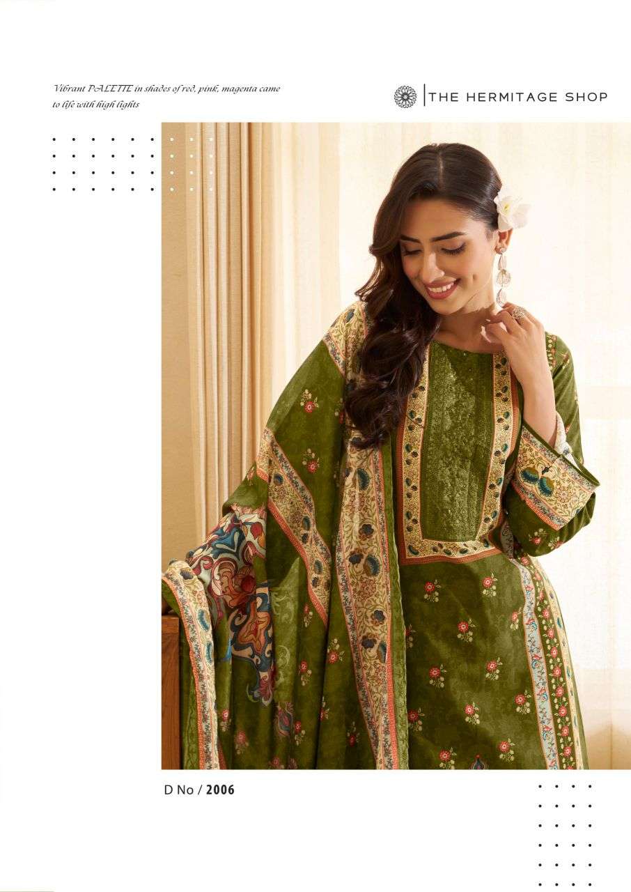 bagh vol-5 by hermitage fancy embroidered viscose lawn salwar kameez wholesale price surat