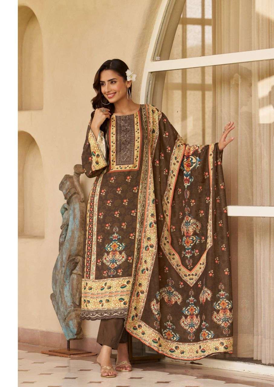 bagh vol-5 by hermitage fancy embroidered viscose lawn salwar kameez wholesale price surat