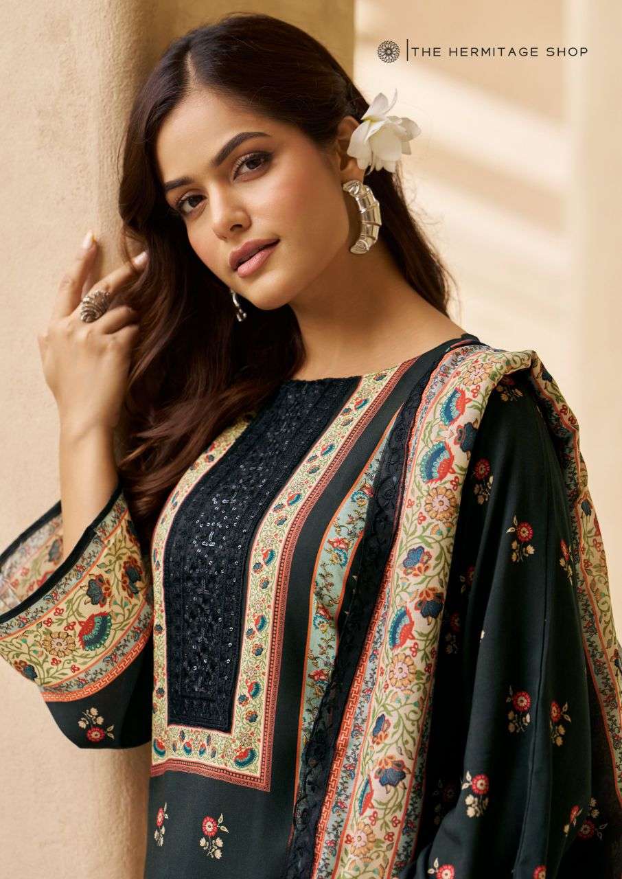 bagh vol-5 by hermitage fancy embroidered viscose lawn salwar kameez wholesale price surat