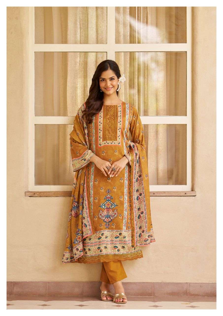 bagh vol-5 by hermitage fancy embroidered viscose lawn salwar kameez wholesale price surat