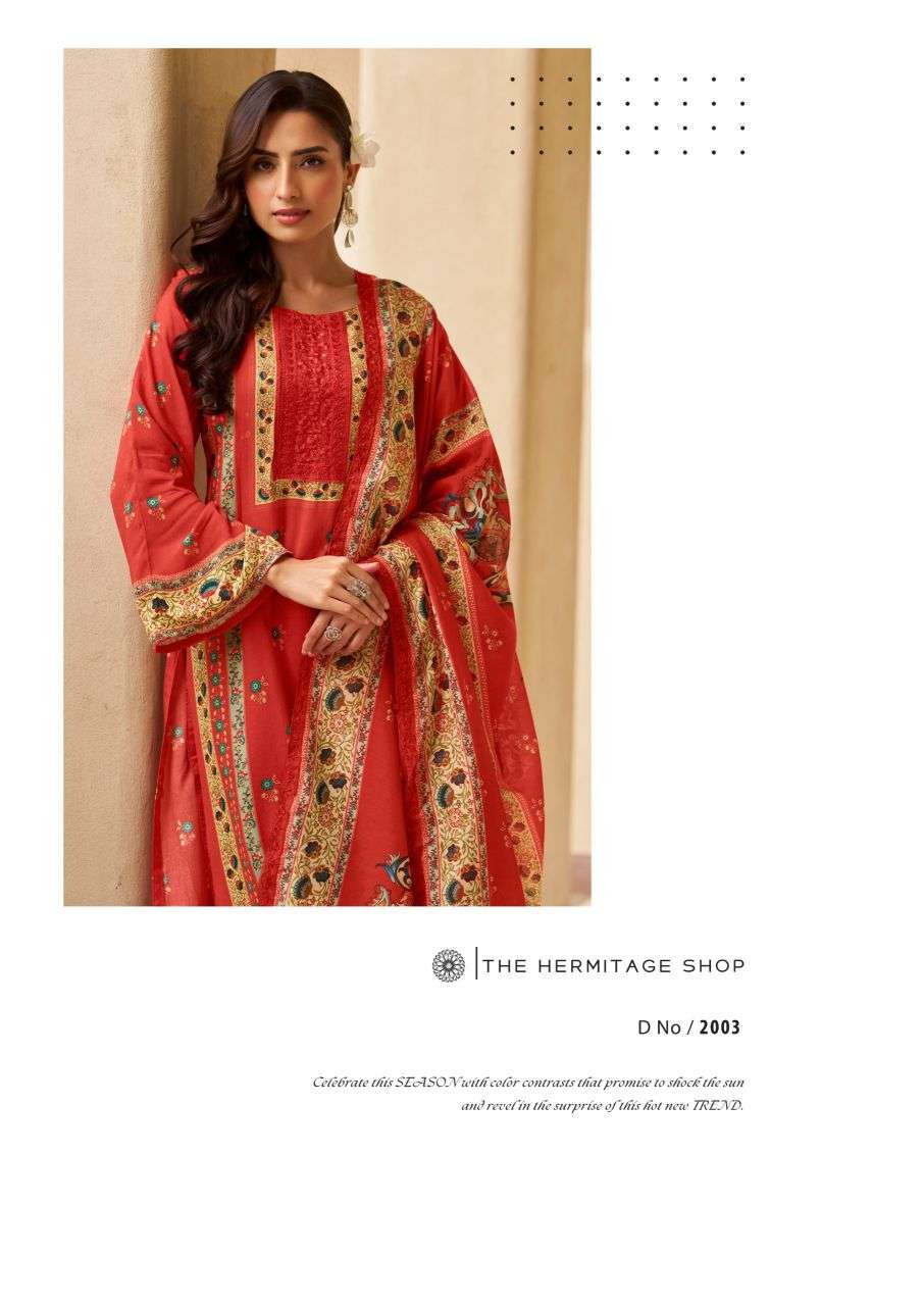 bagh vol-5 by hermitage fancy embroidered viscose lawn salwar kameez wholesale price surat