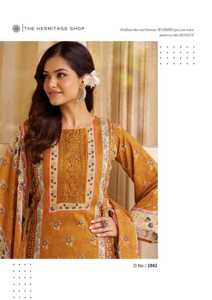 bagh vol-5 by hermitage fancy embroidered viscose lawn salwar kameez wholesale price surat