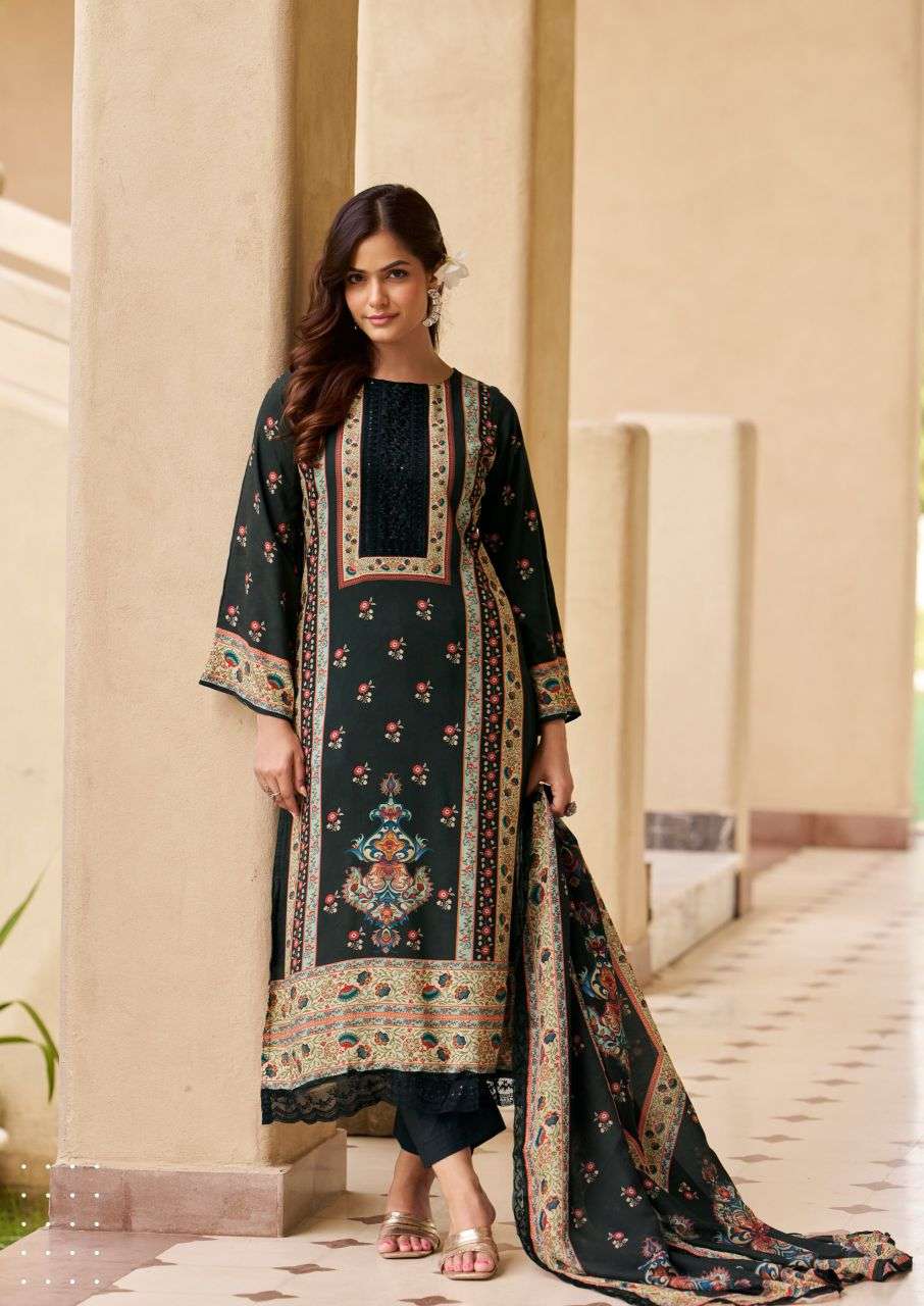 bagh vol-5 by hermitage fancy embroidered viscose lawn salwar kameez wholesale price surat