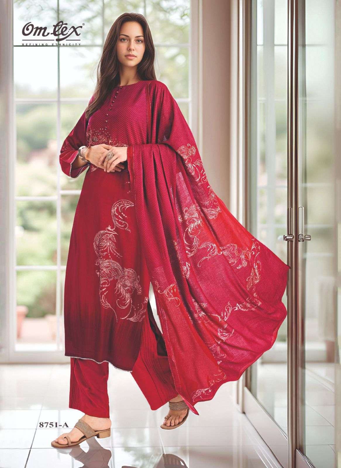 bianca by omtex 8751 colors pashmina fancy handwork designer salwar kameez wholesale price surat