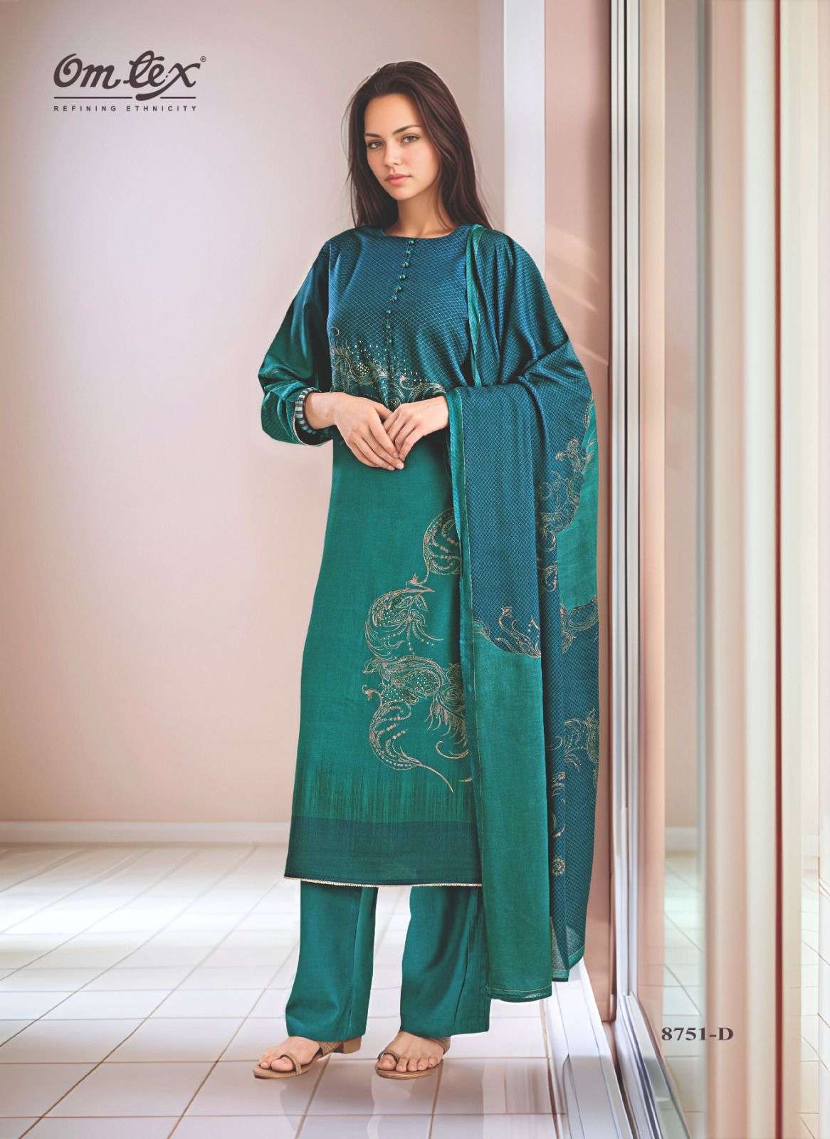 bianca by omtex 8751 colors pashmina fancy handwork designer salwar kameez wholesale price surat