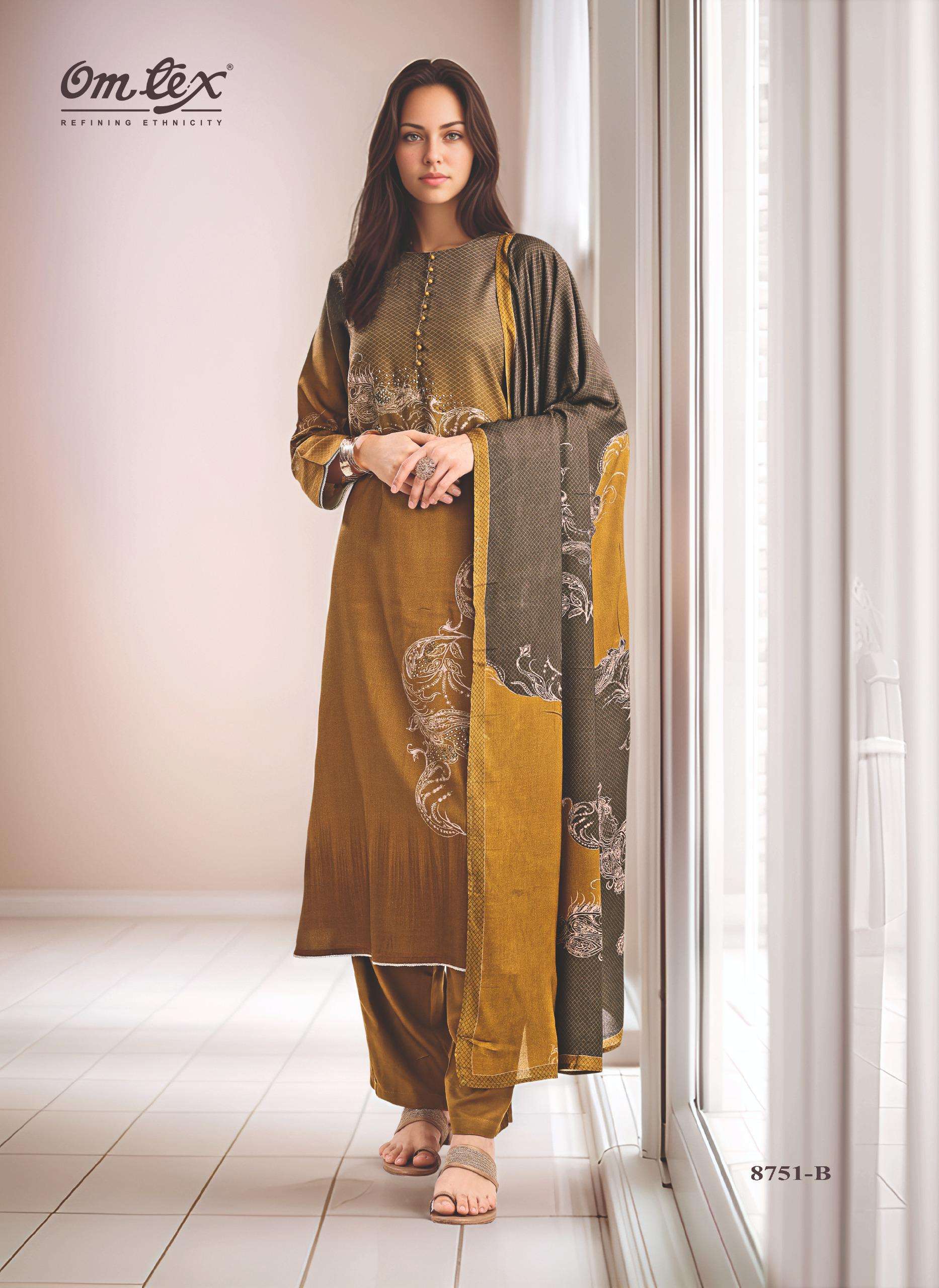 bianca by omtex 8751 colors pashmina fancy handwork designer salwar kameez wholesale price surat