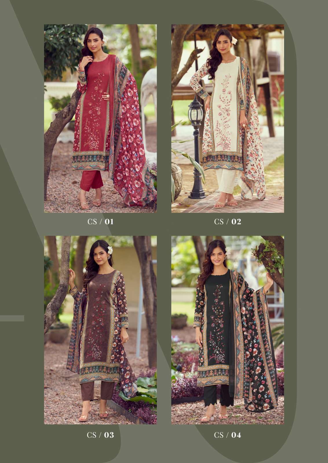 cashmere vol-3 by hermitage latest designer viscose lawn salwar kameez wholesale price surat