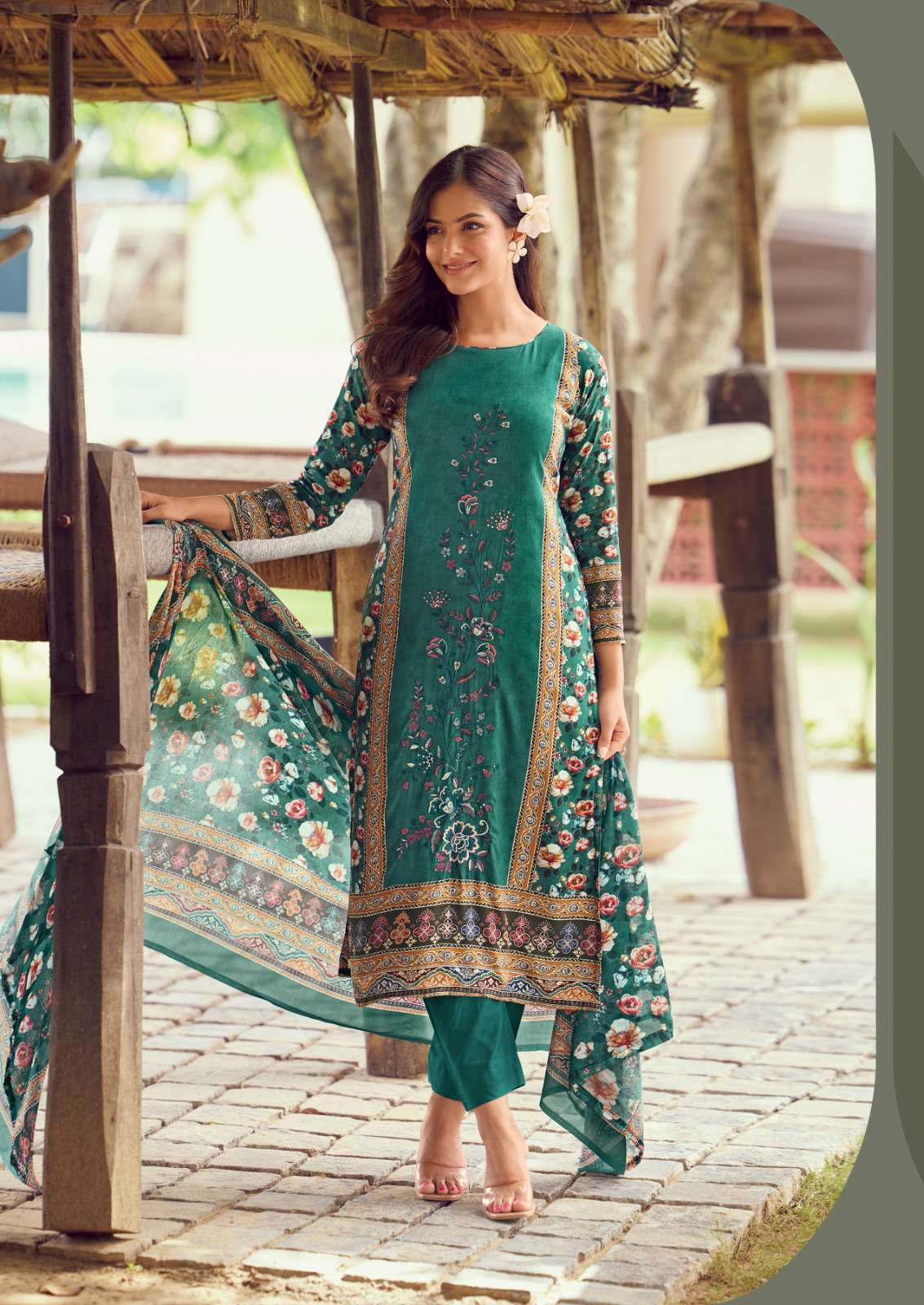 cashmere vol-3 by hermitage latest designer viscose lawn salwar kameez wholesale price surat