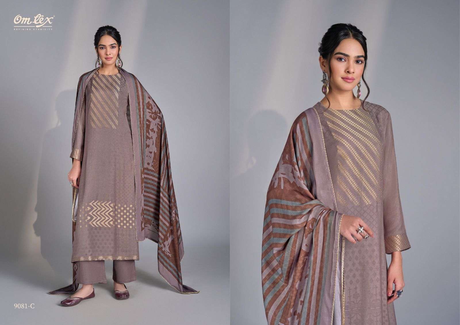 nilar by omtex 9081 colors pashmina jacquard salwar kameez wholesale price surat