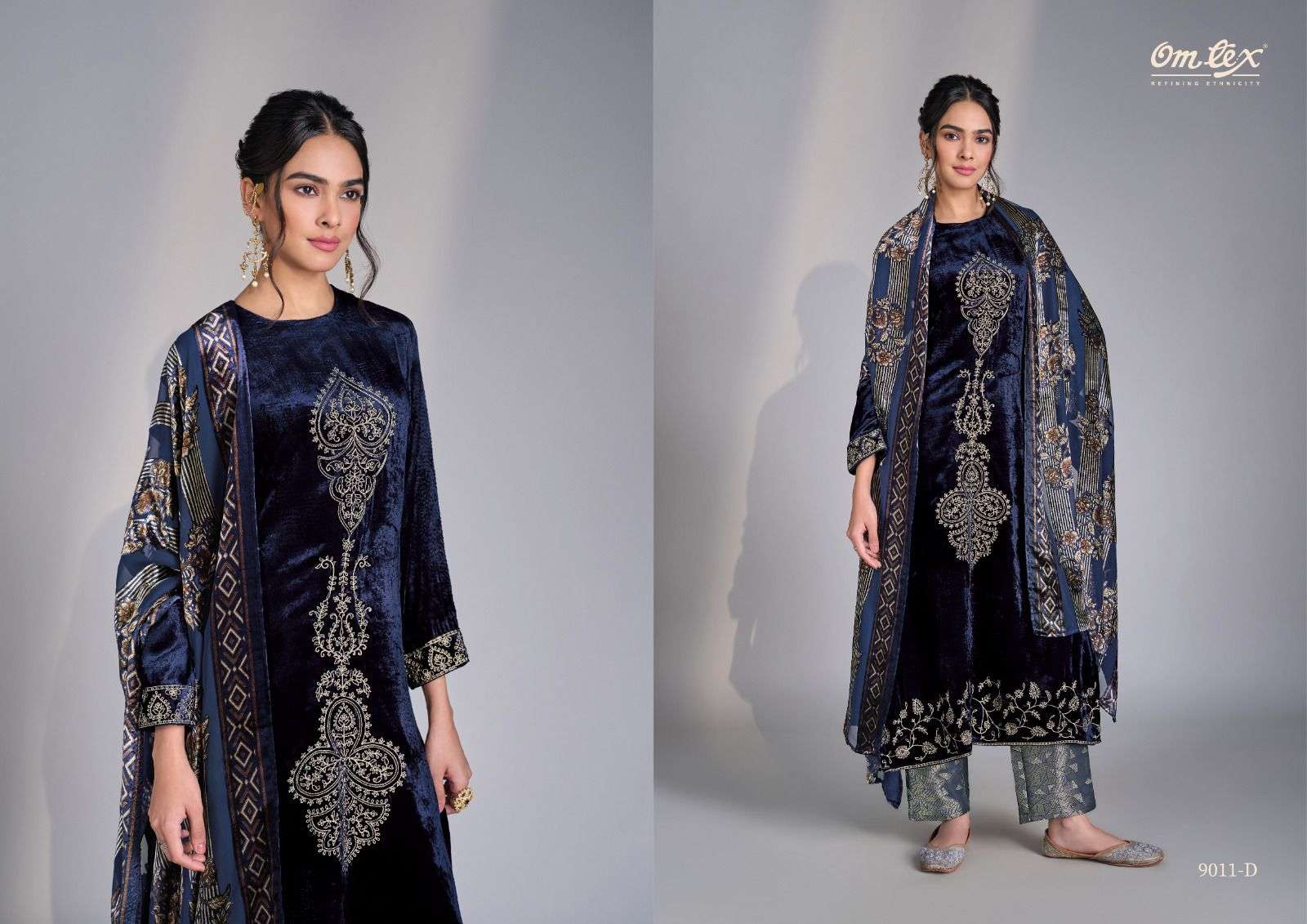 ritha vol-36 by omtex 9011 colors embroidere designer velvet salwar kameez wholesale price surat