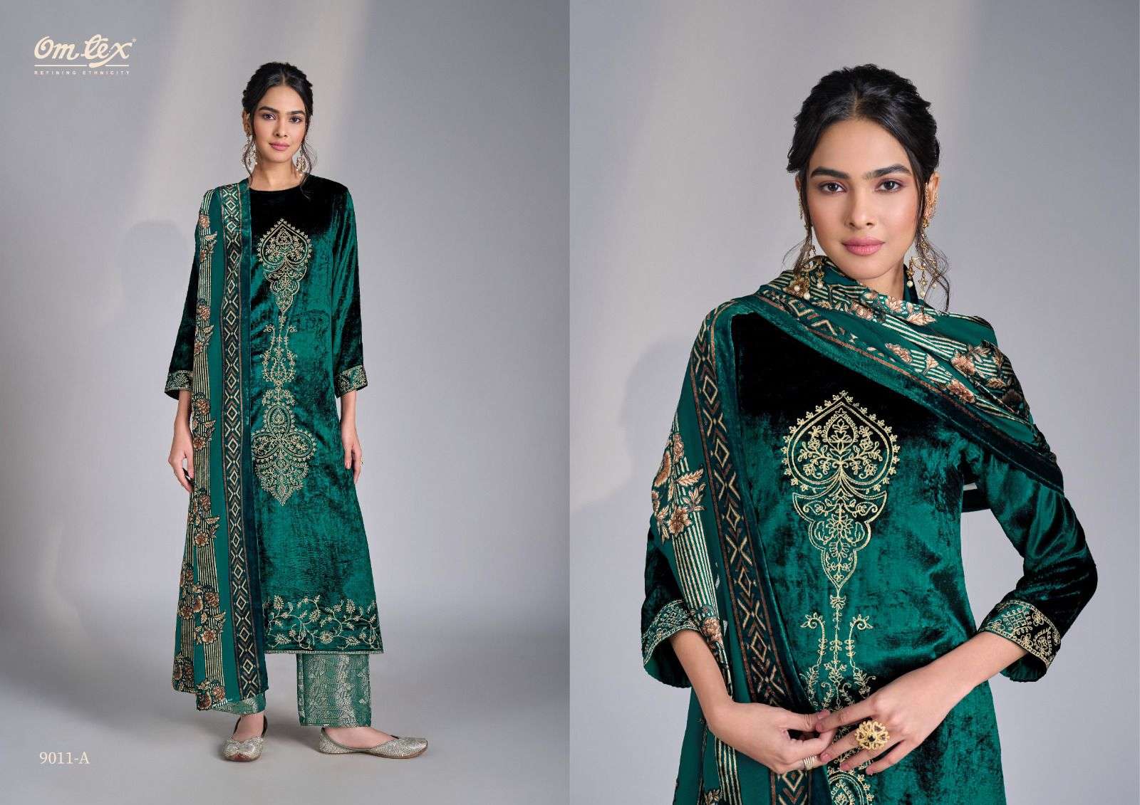 ritha vol-36 by omtex 9011 colors embroidere designer velvet salwar kameez wholesale price surat