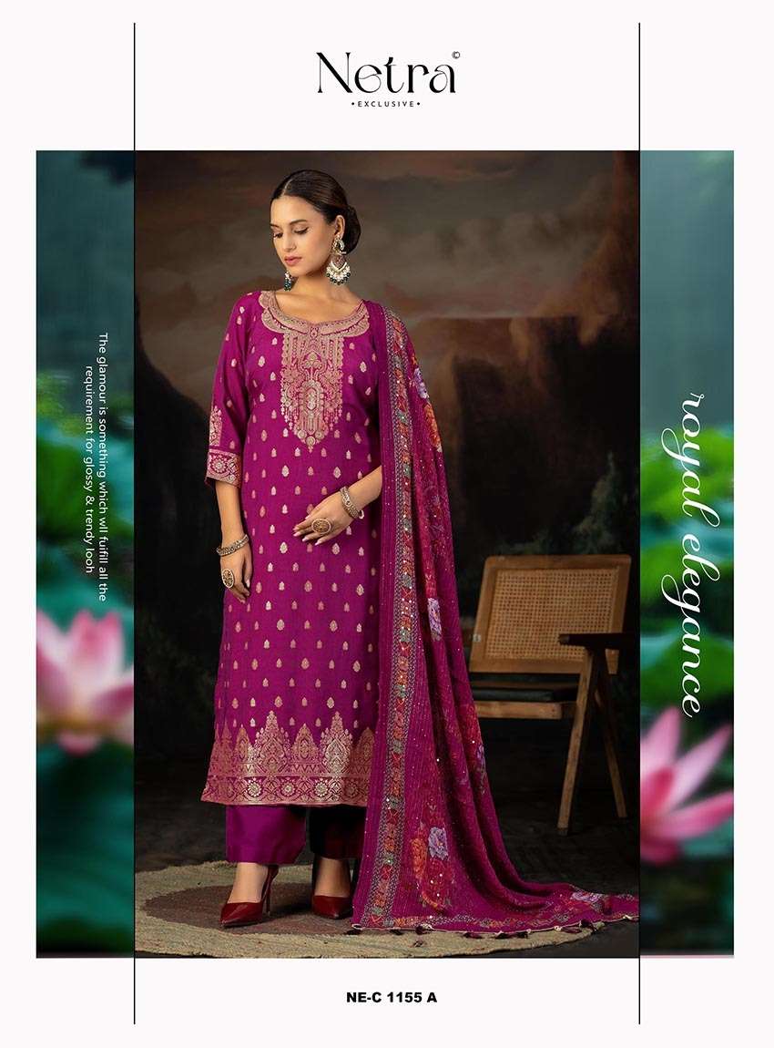 sejal by netra 1155 colors lakhnavi weaving designer party wear suit wholesale price surat