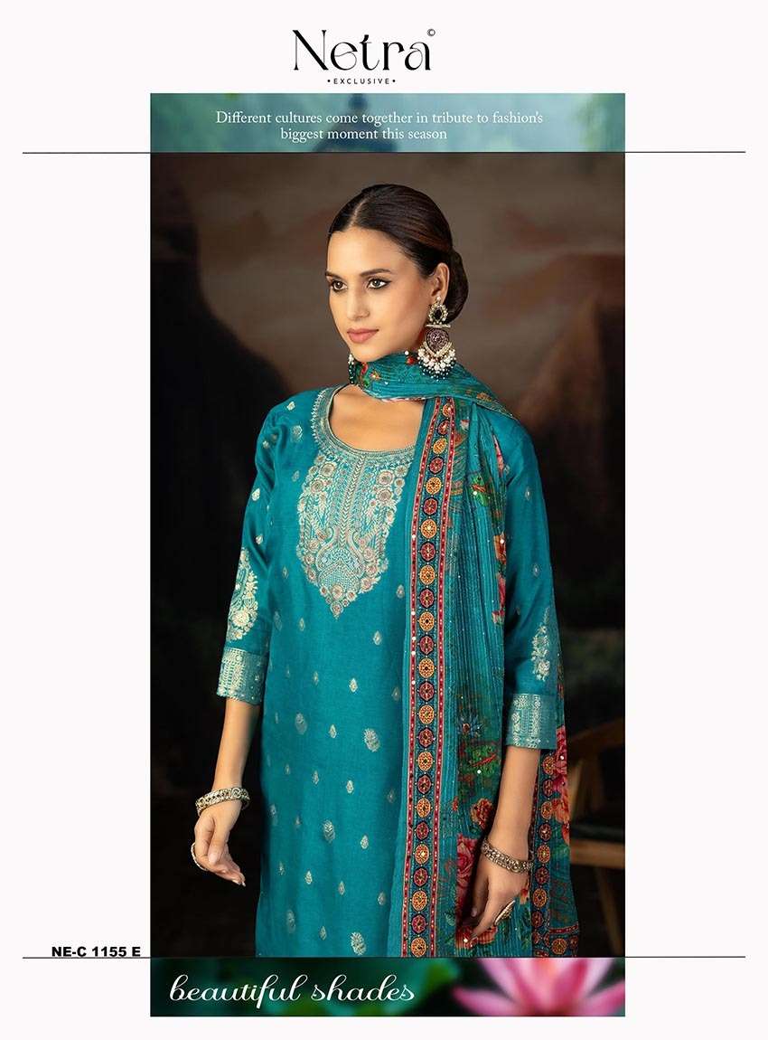 sejal by netra 1155 colors lakhnavi weaving designer party wear suit wholesale price surat