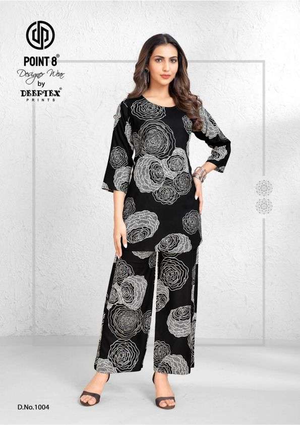 style up vol-1 by deeptex 1001-1008 series rayon designer readymade cord set wholesale price surat