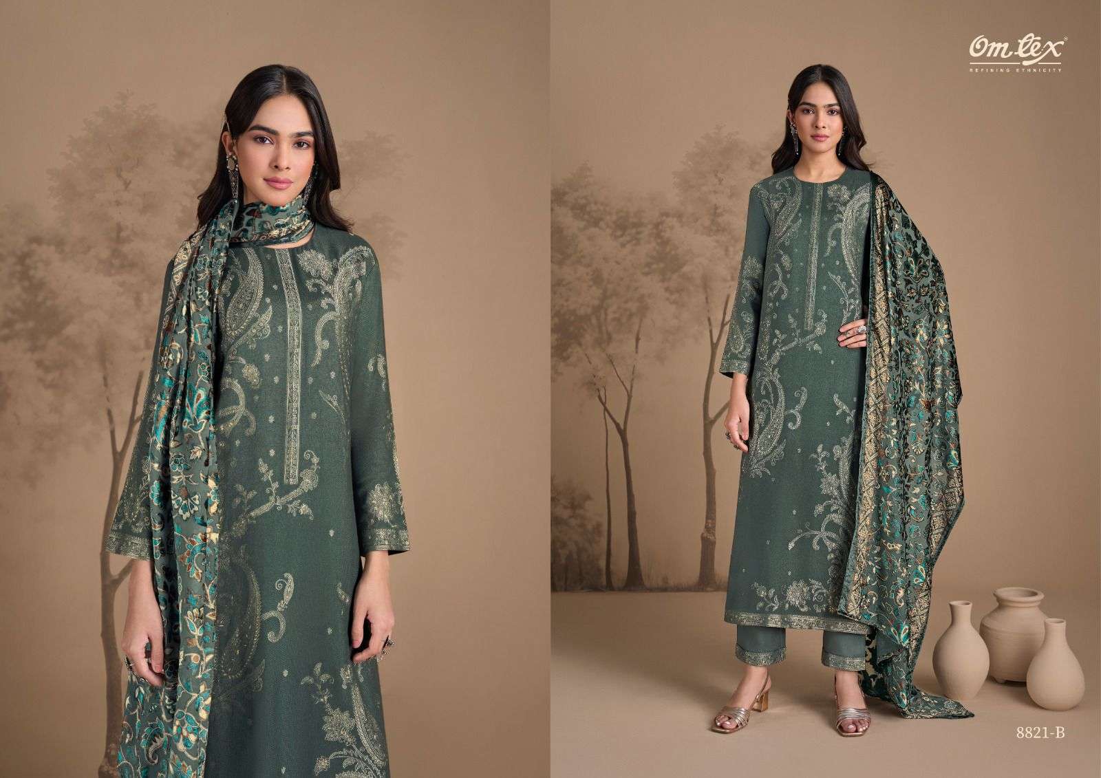 sumaq by omtex 8821 colors pashmina jacquard designer salwar kameez wholesale price surat