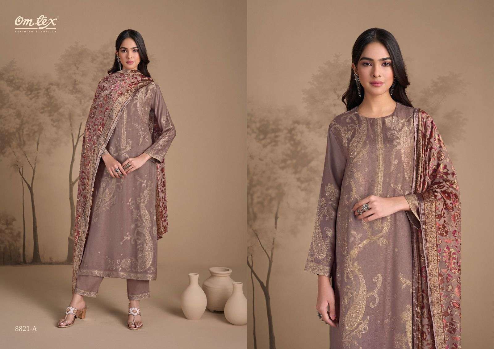 sumaq by omtex 8821 colors pashmina jacquard designer salwar kameez wholesale price surat