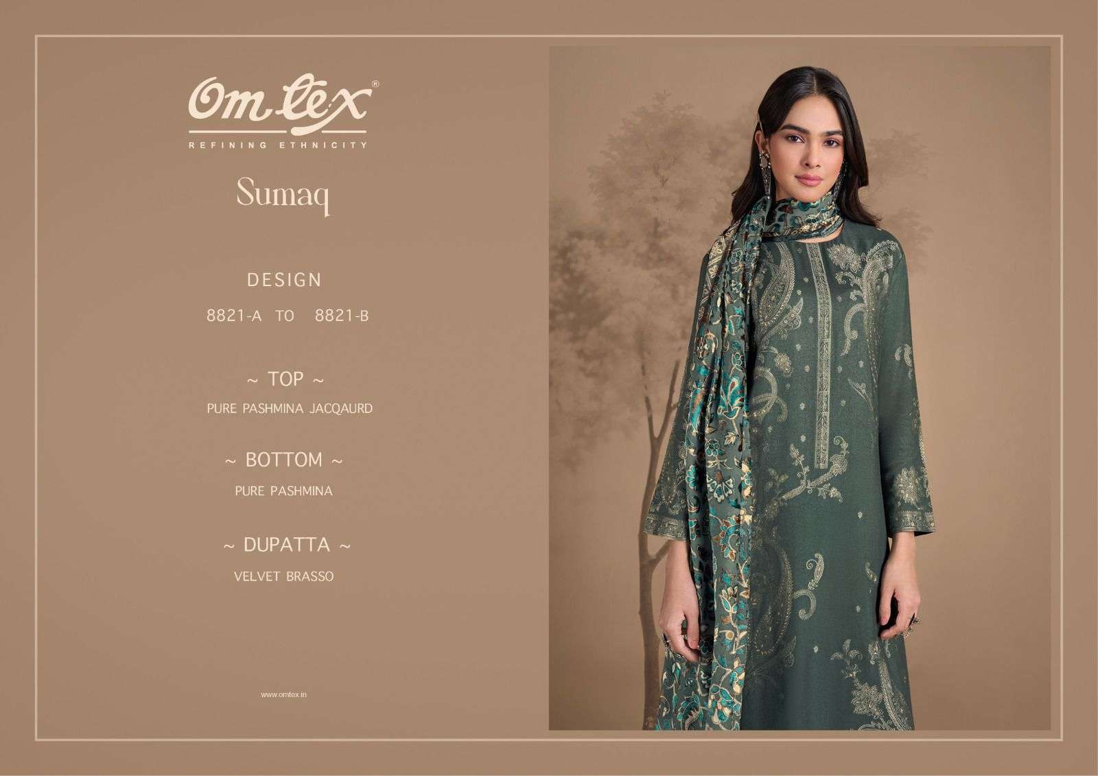 sumaq by omtex 8821 colors pashmina jacquard designer salwar kameez wholesale price surat