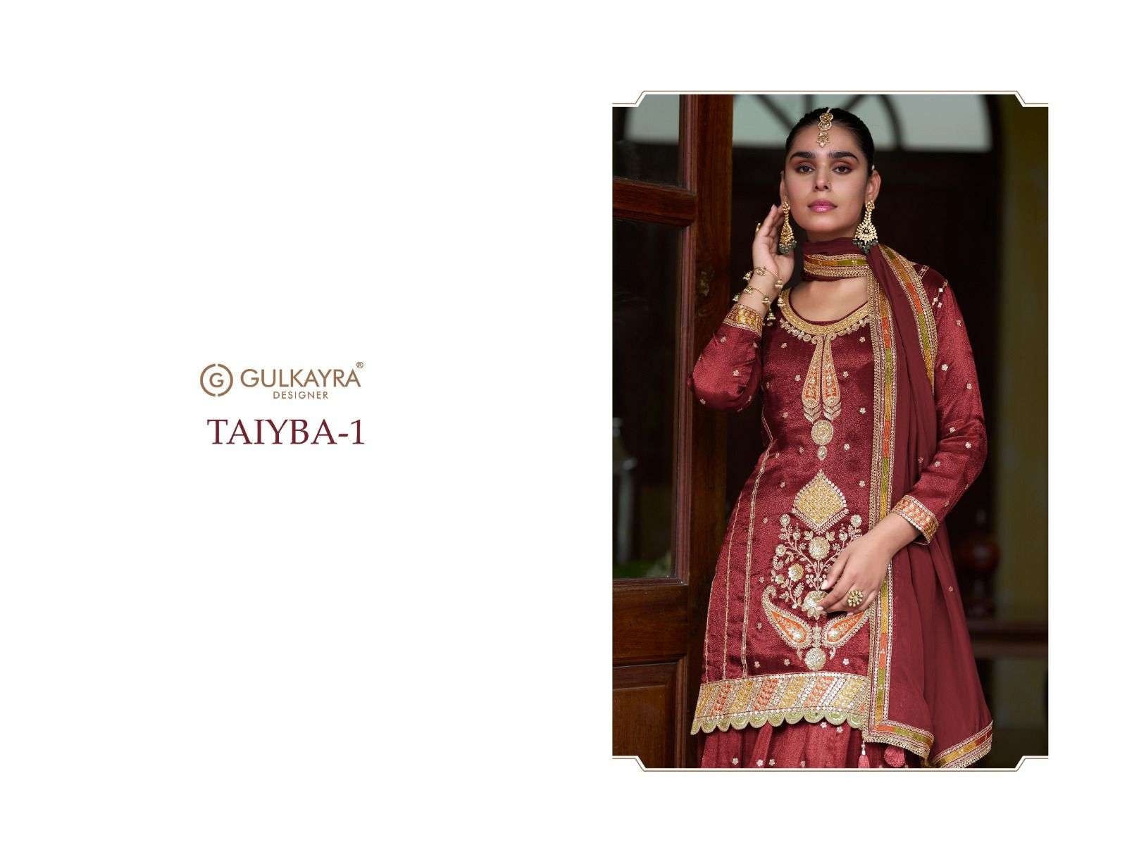 taiyba vol-1 by gulkayra designer 7629 colors simmer silk readymade salwar kameez wholesale price surat