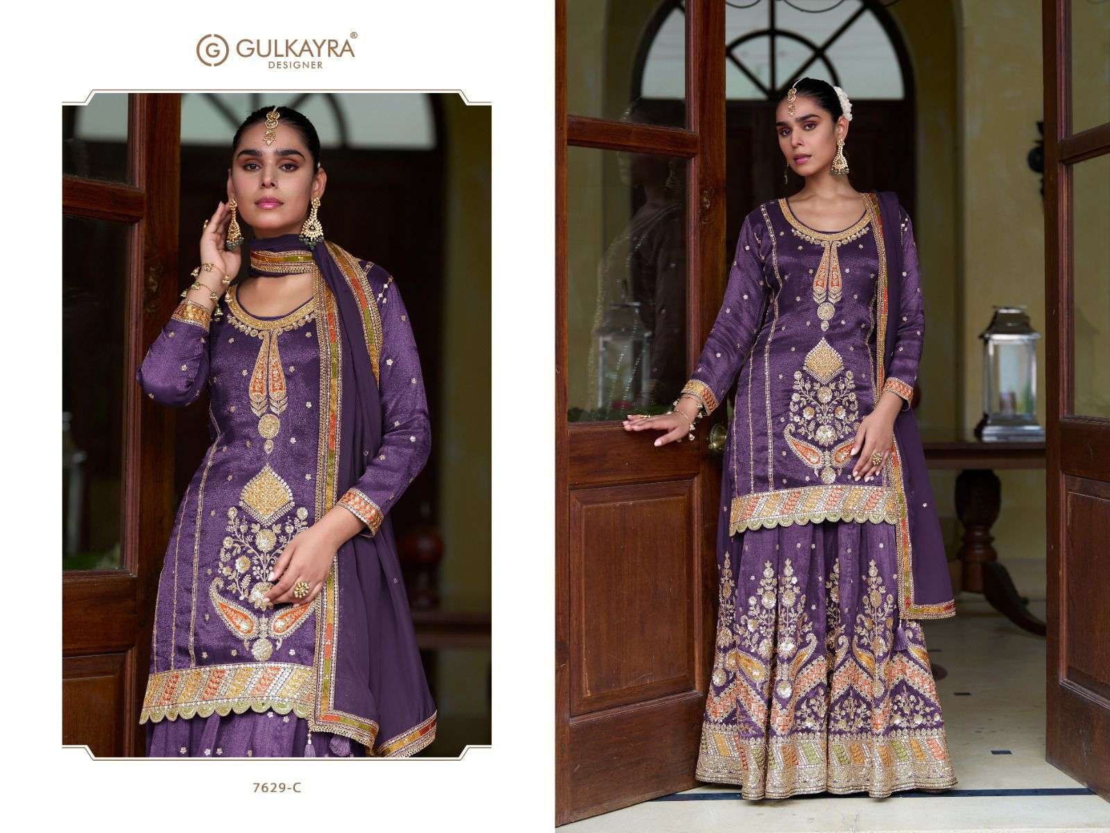 taiyba vol-1 by gulkayra designer 7629 colors simmer silk readymade salwar kameez wholesale price surat