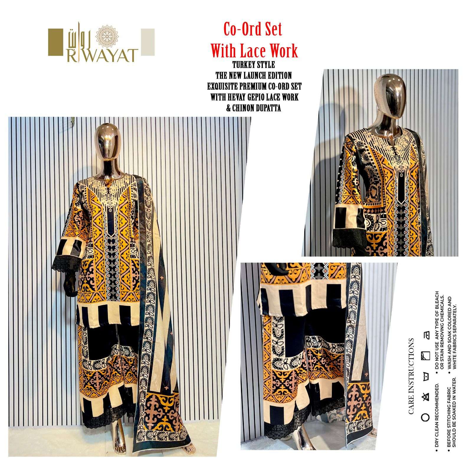 turkey style riwayat satin cotton designer readymade cord set wholesale price surat