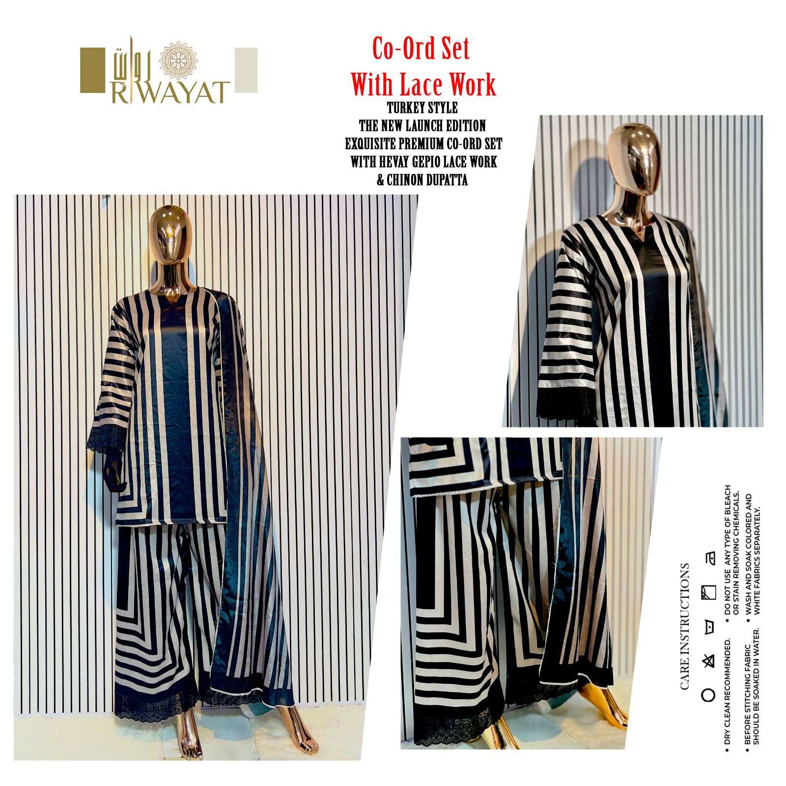 turkey style riwayat satin cotton designer readymade cord set wholesale price surat