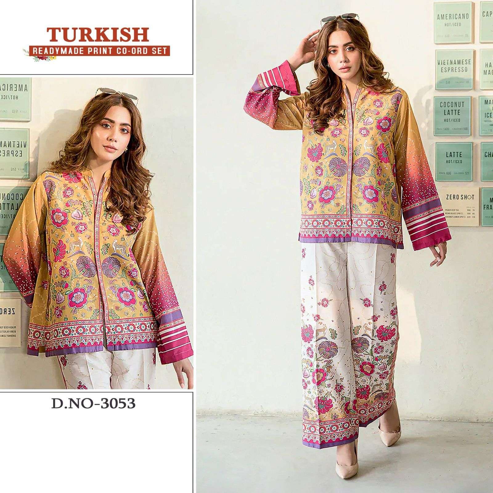 turkish cord-set by pf ethnic modal satin designer readymade cord set wholesale price surat