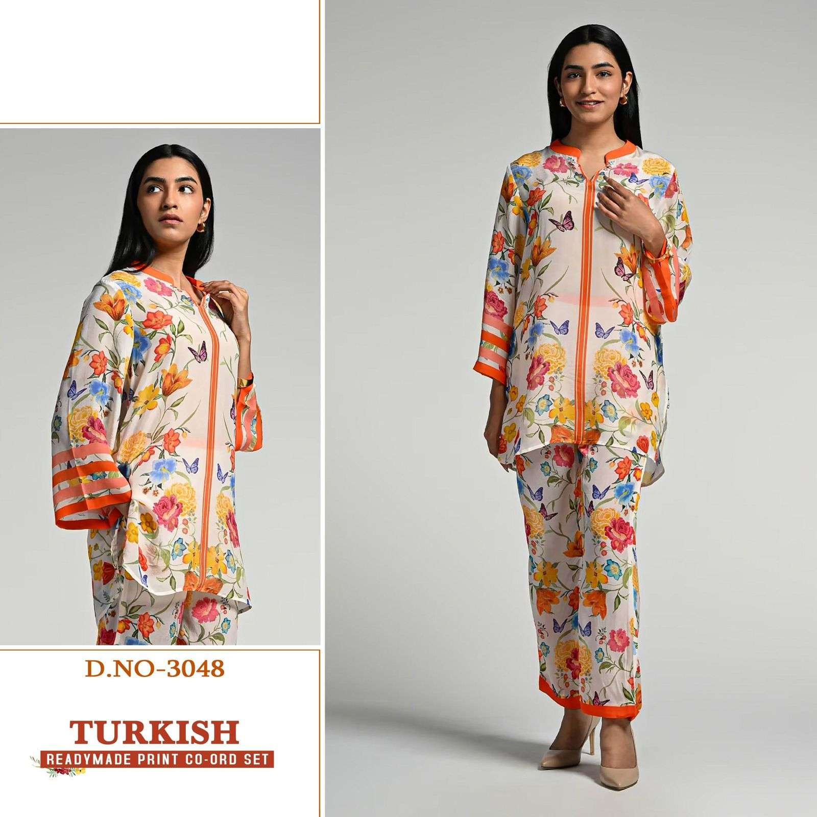 turkish cord-set by pf ethnic modal satin designer readymade cord set wholesale price surat
