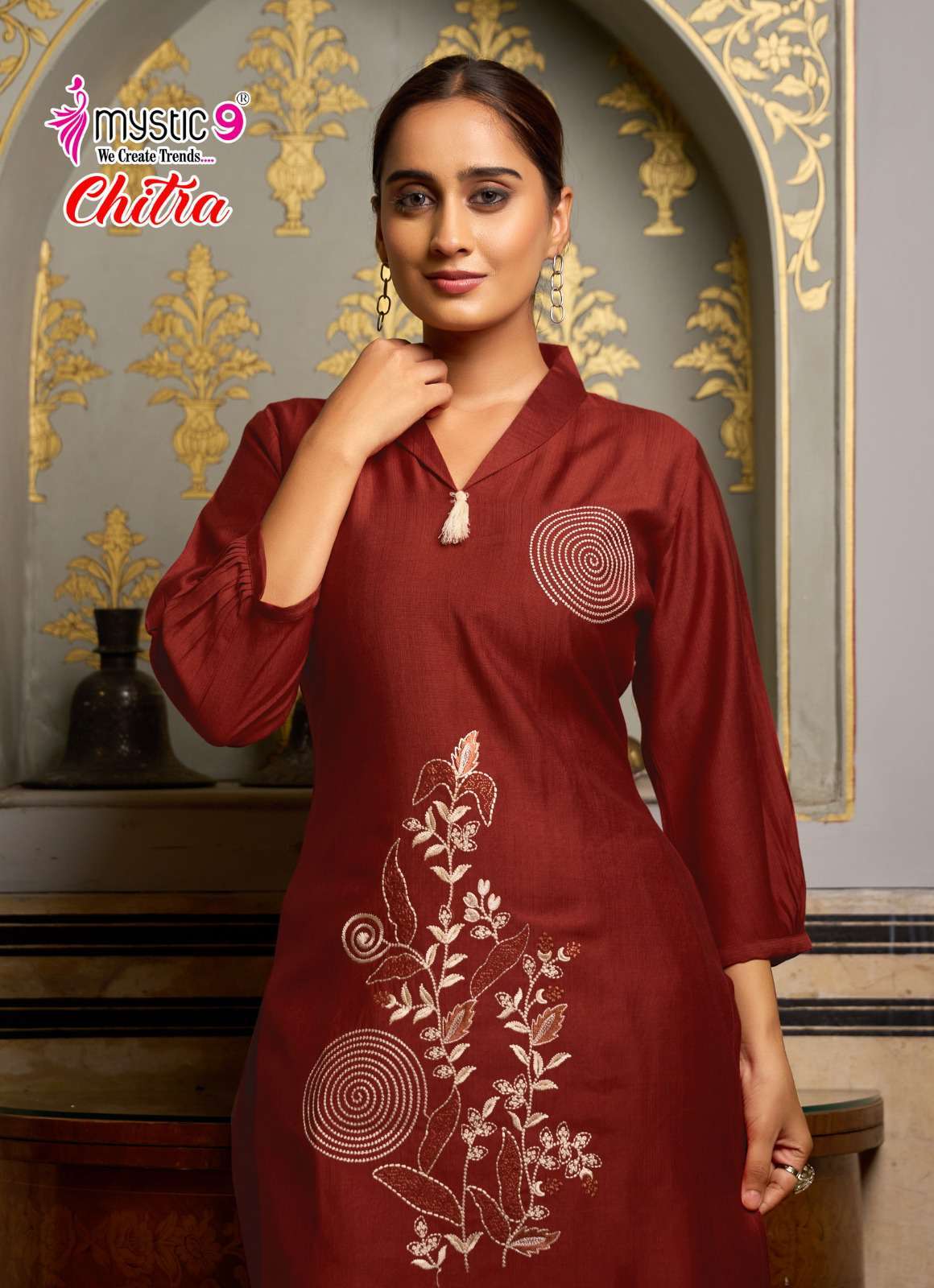 chitra vol-1 by mystic 9 vertican designer readymade cord set wholesale price surat